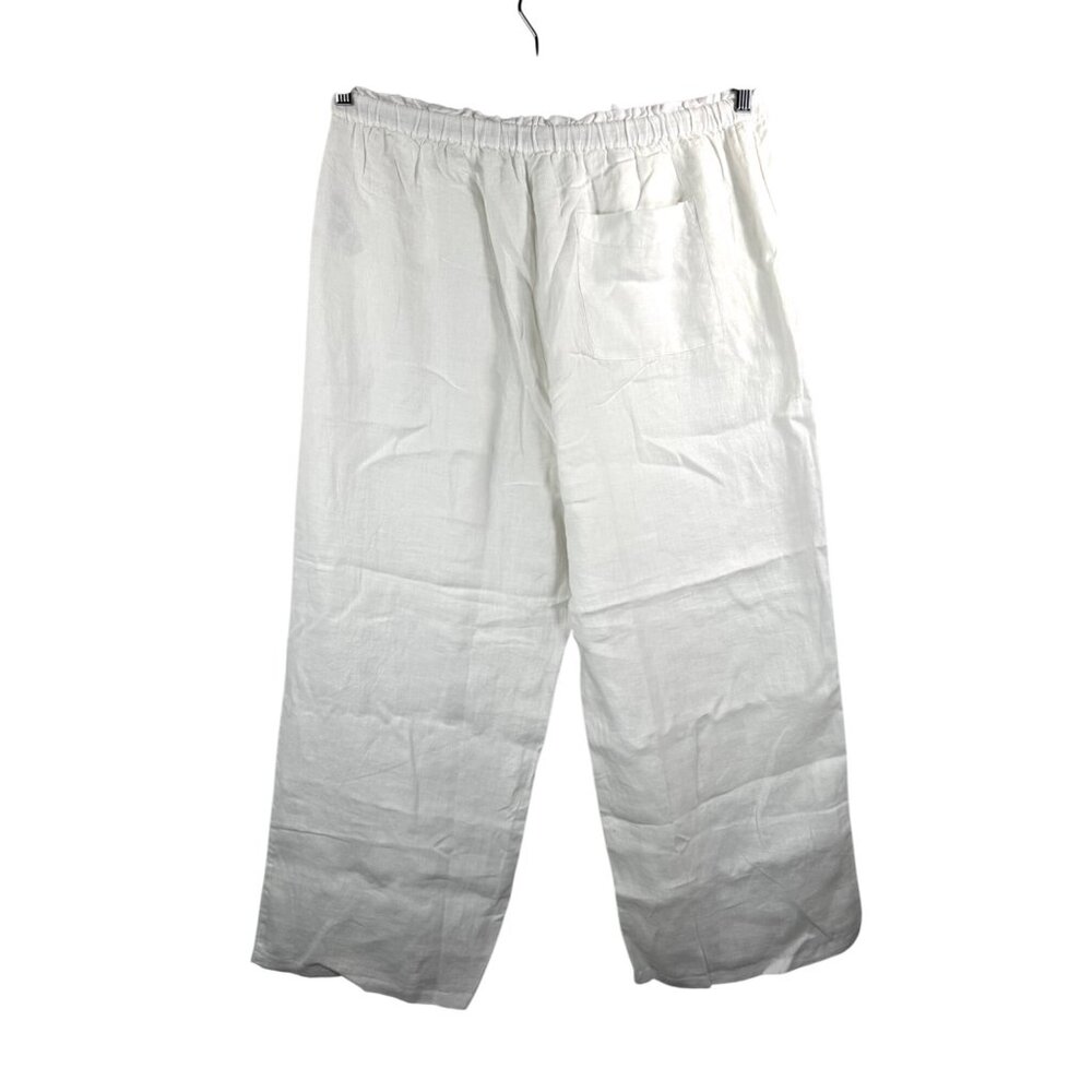 J.Crew Soleil pant in linen wide leg 90s boho white sz XL - Picture 4 of 9